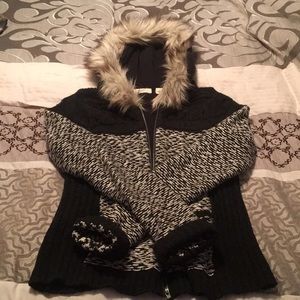 Anthropologie sleeping on  snow zip up sweater